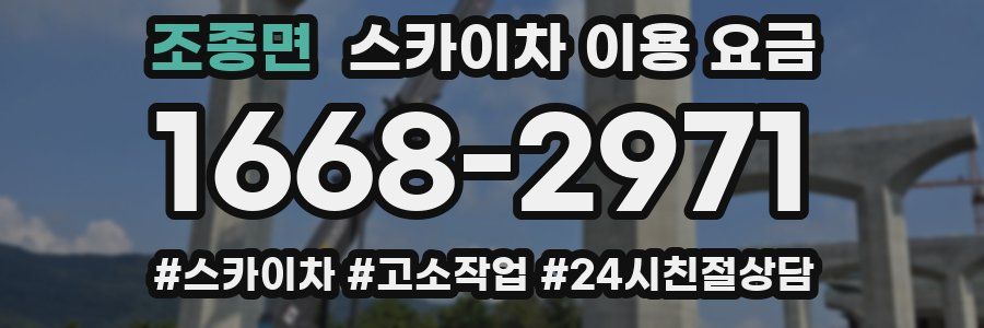 조종면 스카이차 이용 요금