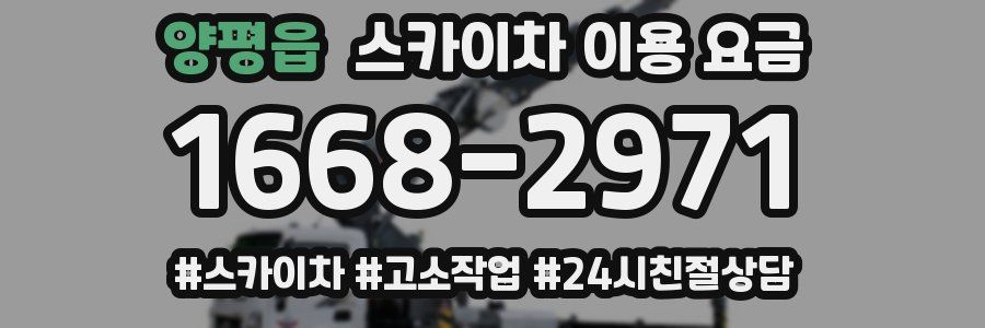 양평읍 스카이차 이용 요금