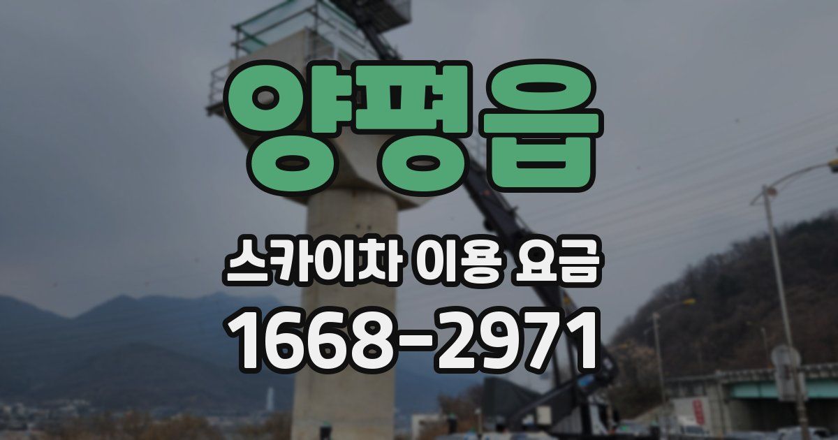 양평읍 스카이차 이용 요금