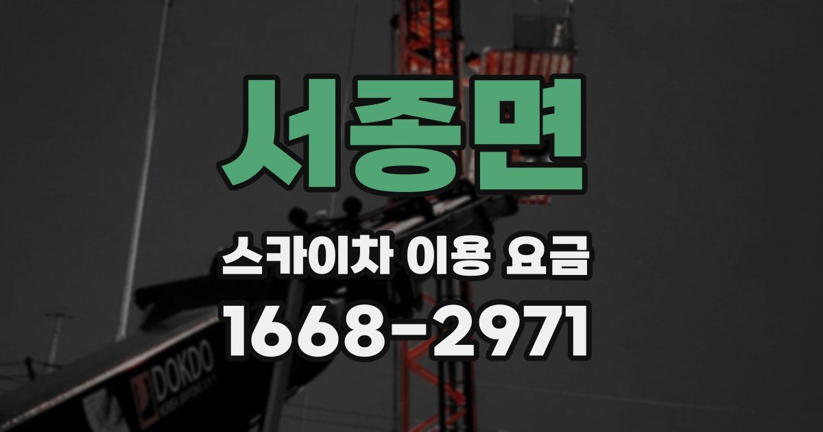 서종면 스카이차 이용 요금