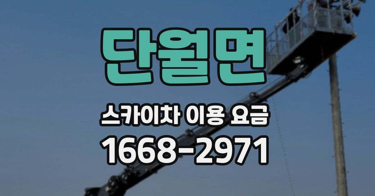 단월면 스카이차 이용 요금