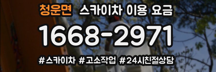 청운면 스카이차 이용 요금