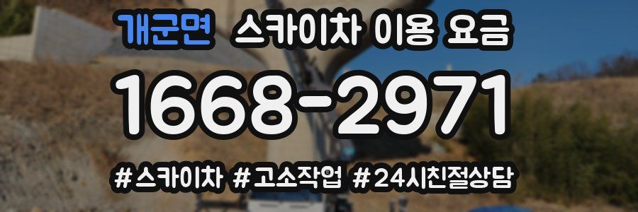 개군면 스카이차 이용 요금