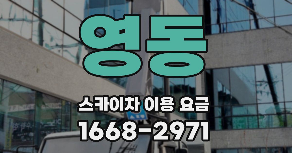 영동 스카이차 이용 요금