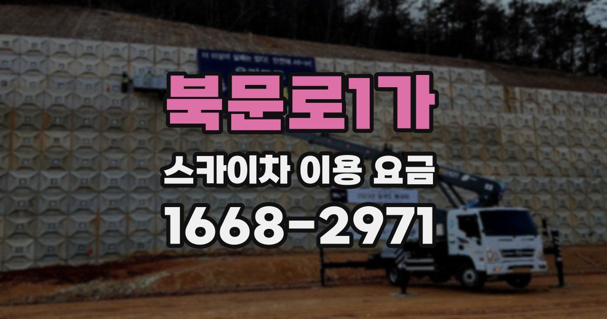북문로1가 스카이차 이용 요금