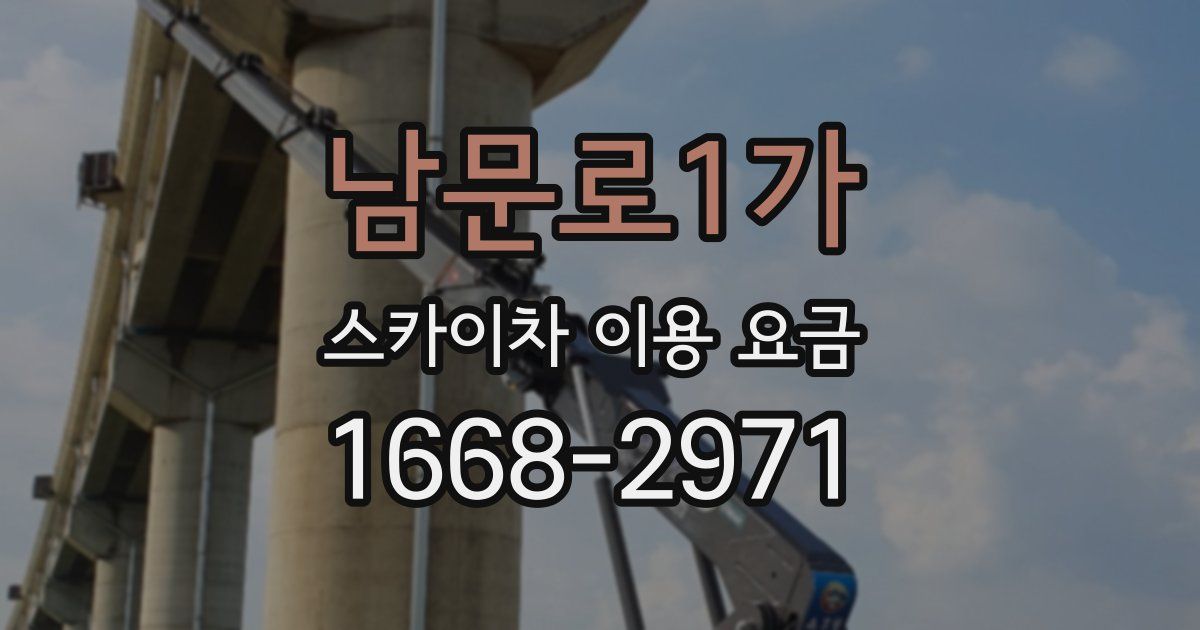 남문로1가 스카이차 이용 요금