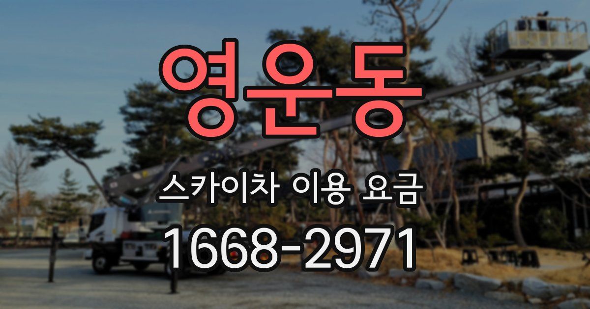 영운동 스카이차 이용 요금