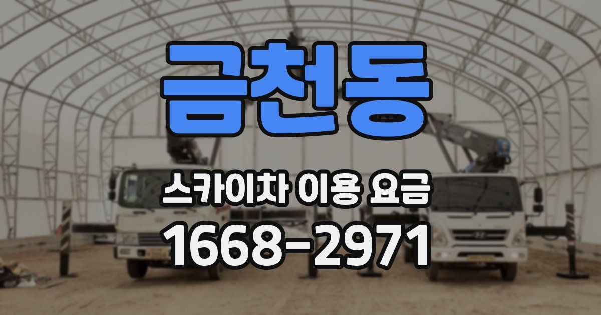 금천동 스카이차 이용 요금