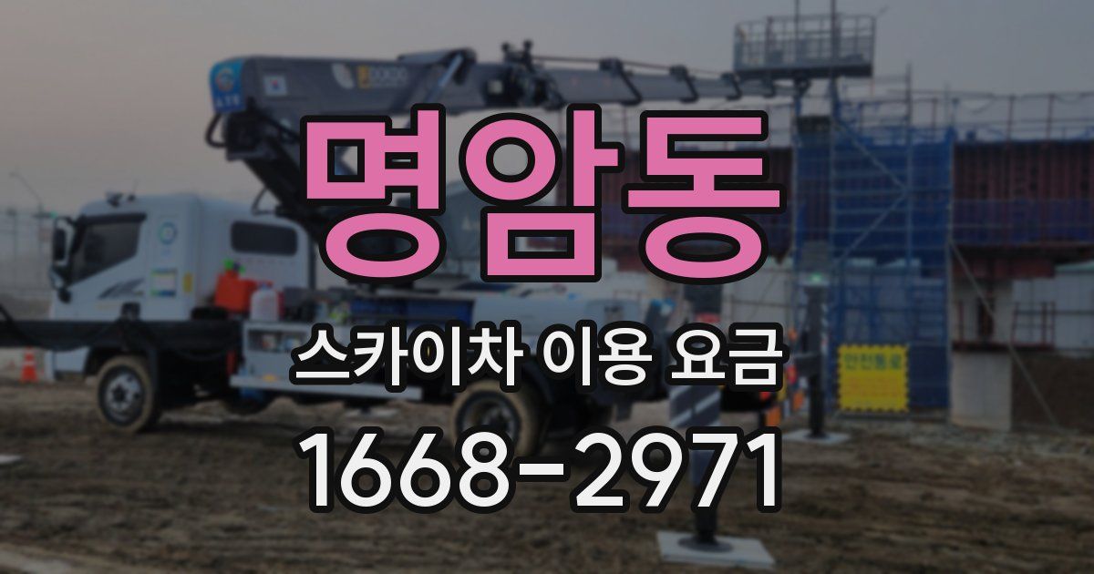 명암동 스카이차 이용 요금