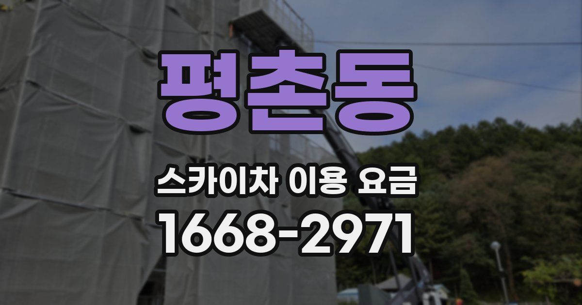 평촌동 스카이차 이용 요금