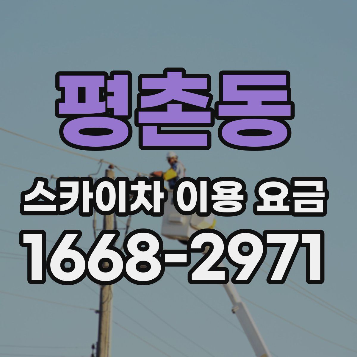 평촌동 스카이차 이용 요금