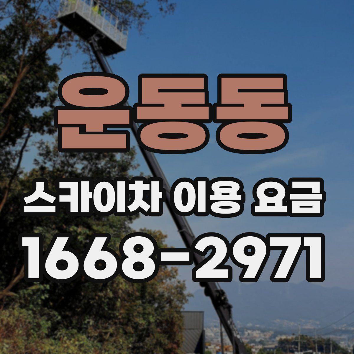 운동동 스카이차 이용 요금