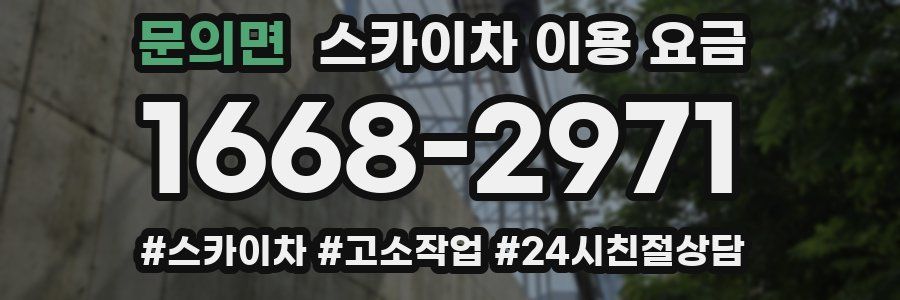 문의면 스카이차 이용 요금