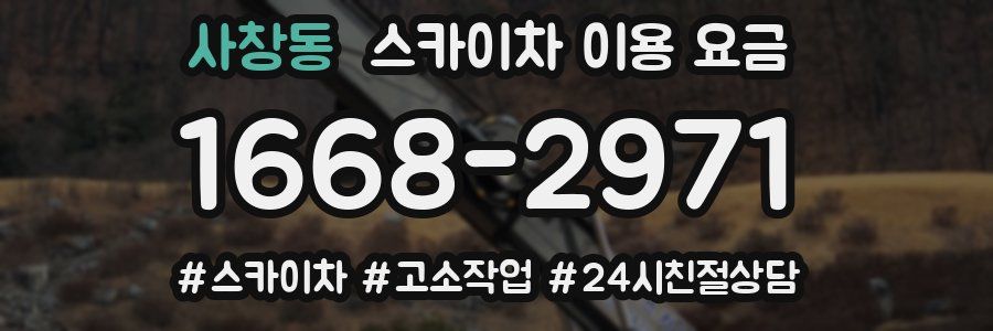 사창동 스카이차 이용 요금