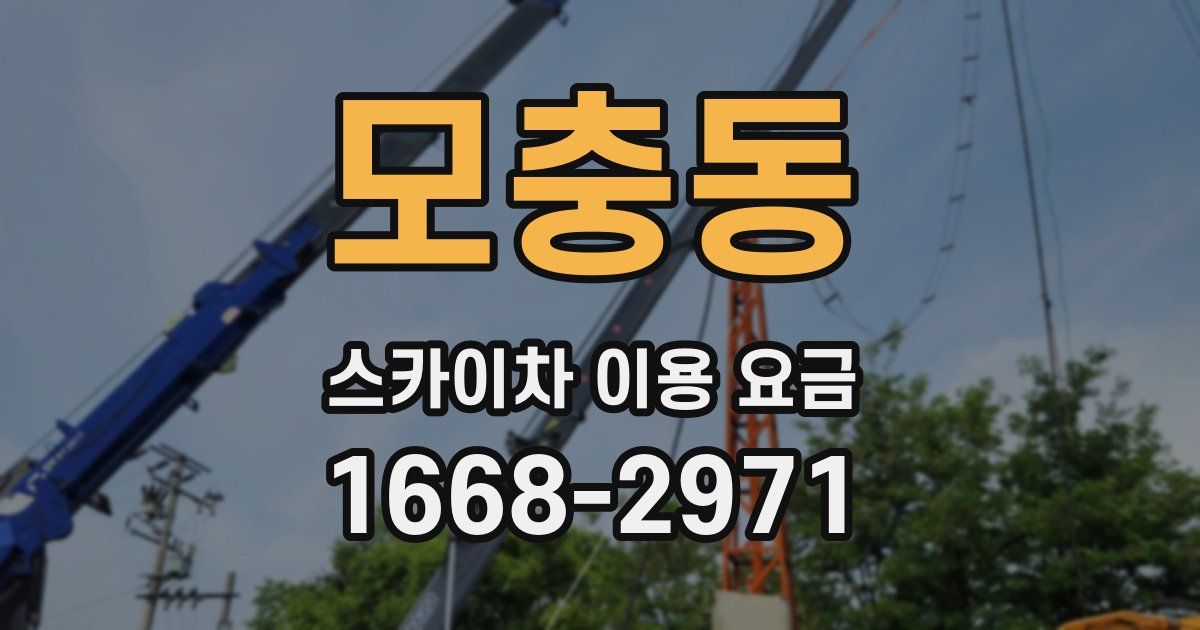 모충동 스카이차 이용 요금