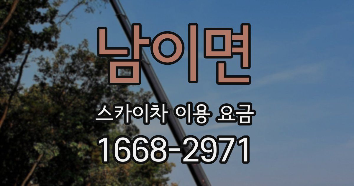 남이면 스카이차 이용 요금