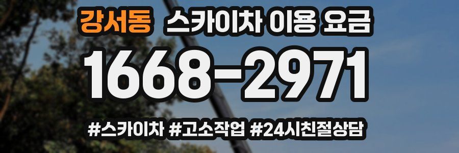 강서동 스카이차 이용 요금