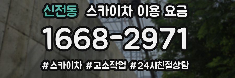 신전동 스카이차 이용 요금