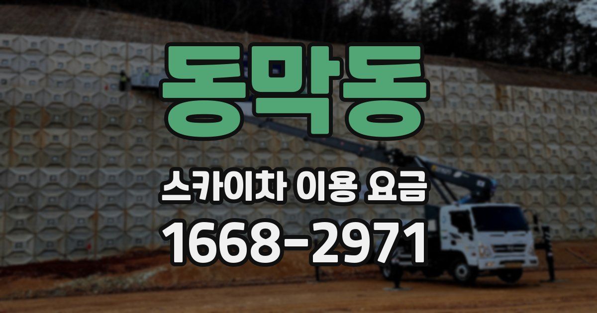 동막동 스카이차 이용 요금