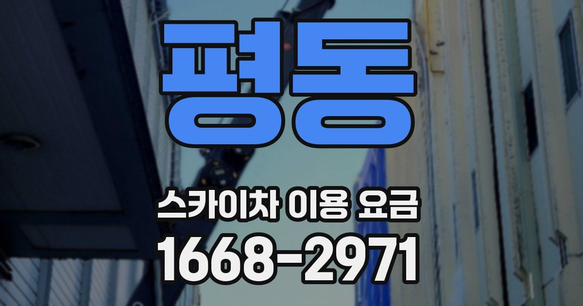 평동 스카이차 이용 요금