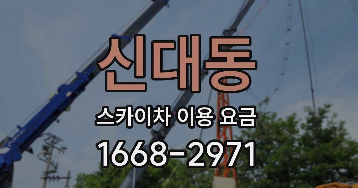 신대동 스카이차 이용 요금