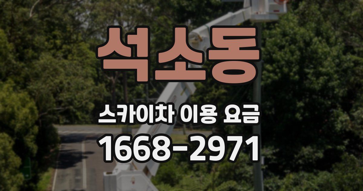 석소동 스카이차 이용 요금