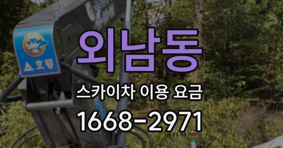 외남동 스카이차 이용 요금
