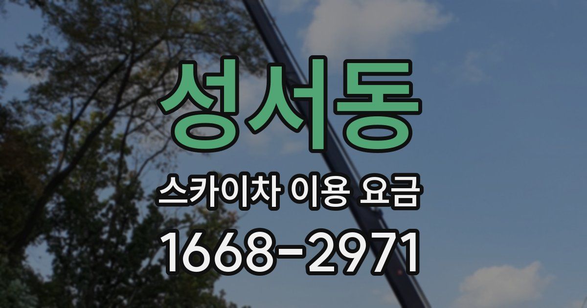 성서동 스카이차 이용 요금