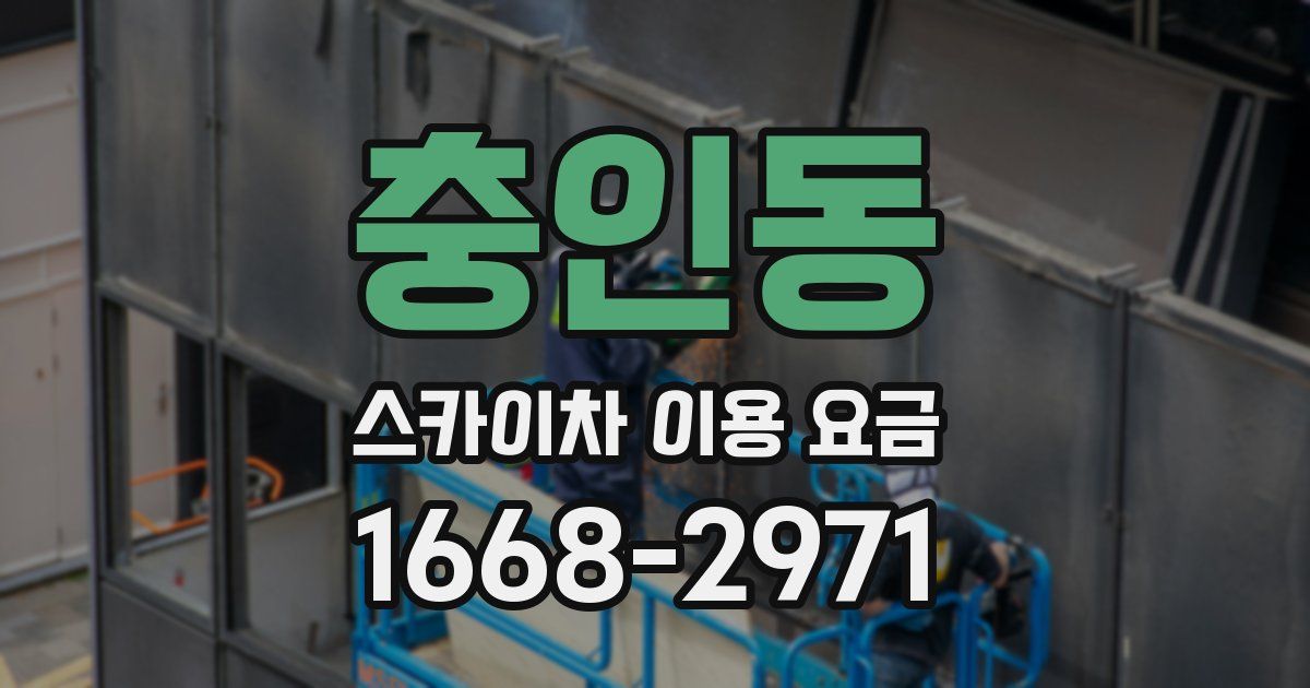 충인동 스카이차 이용 요금