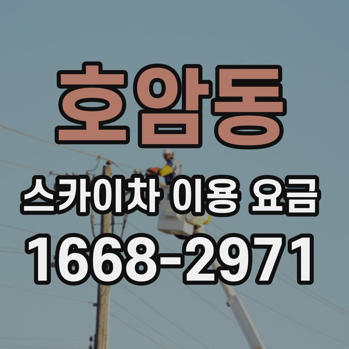 호암동 스카이차 이용 요금