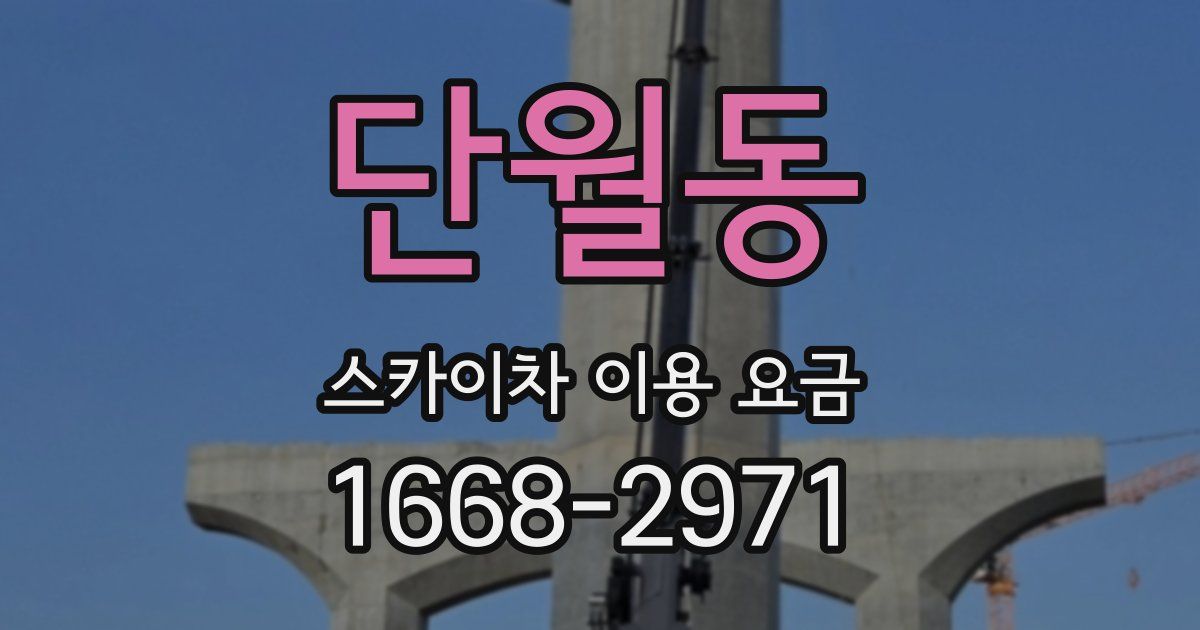 단월동 스카이차 이용 요금