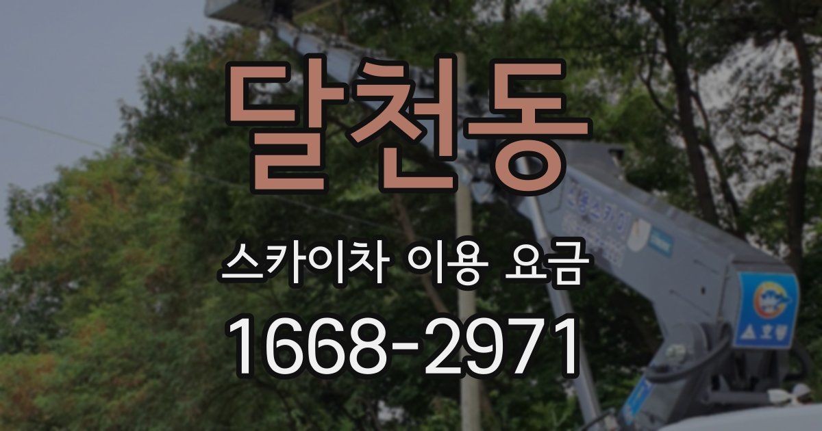 달천동 스카이차 이용 요금
