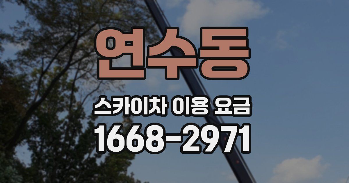 연수동 스카이차 이용 요금