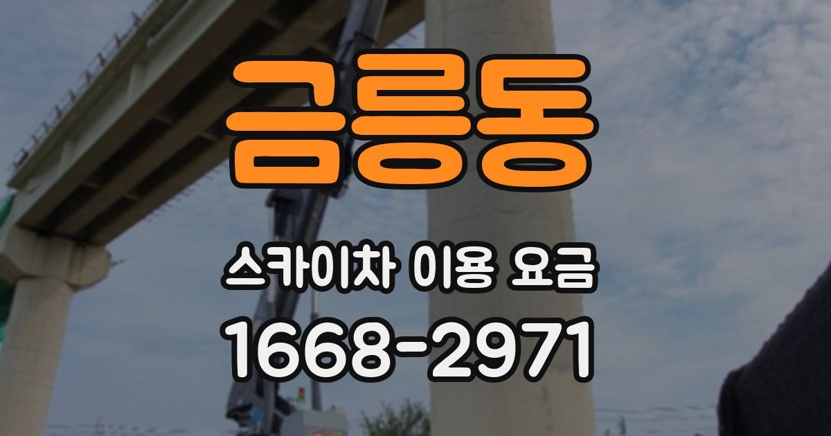 금릉동 스카이차 이용 요금