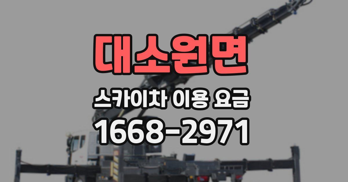 대소원면 스카이차 이용 요금