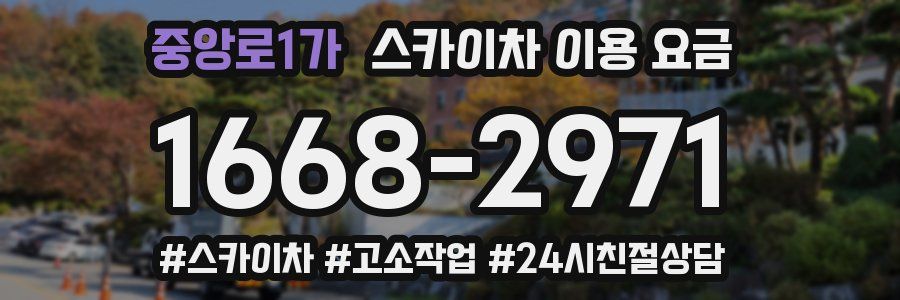중앙로1가 스카이차 이용 요금