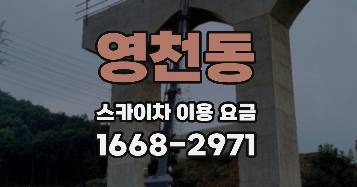 영천동 스카이차 이용 요금