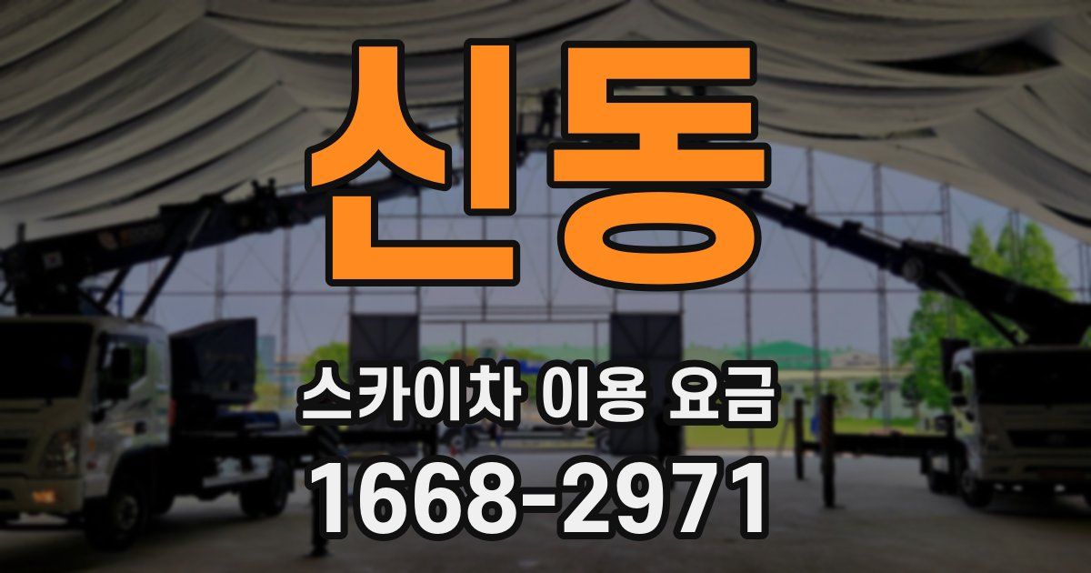 신동 스카이차 이용 요금