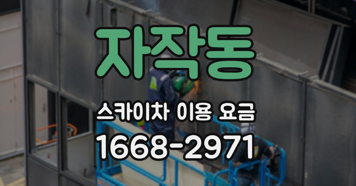 자작동 스카이차 이용 요금