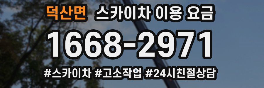 덕산면 스카이차 이용 요금