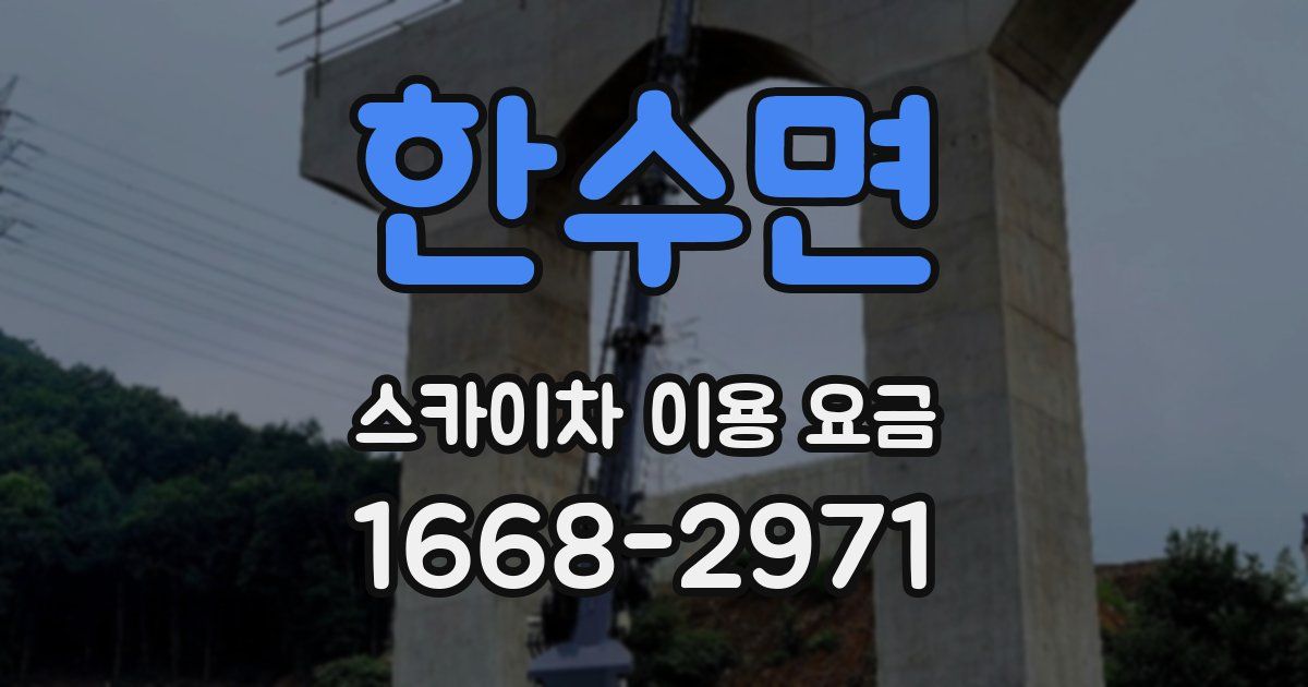 한수면 스카이차 이용 요금