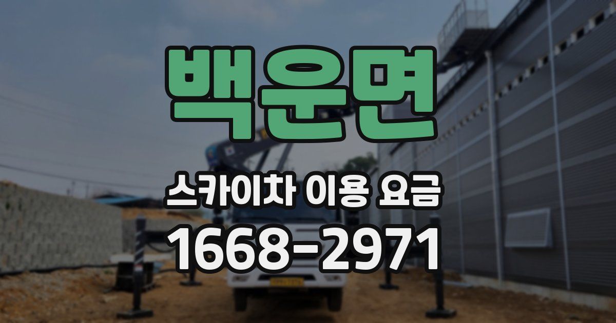 백운면 스카이차 이용 요금