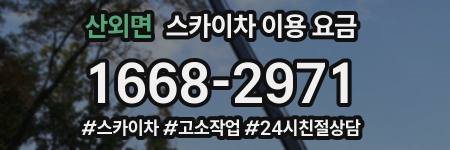 산외면 스카이차 이용 요금