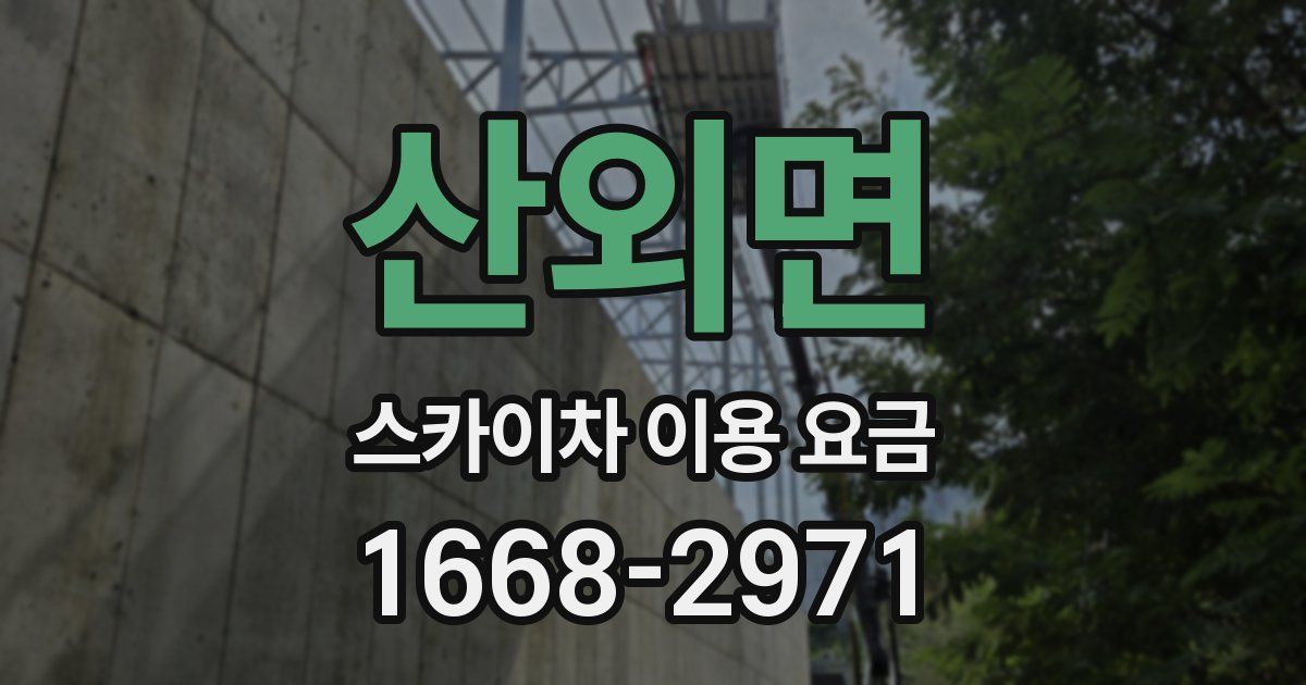 산외면 스카이차 이용 요금