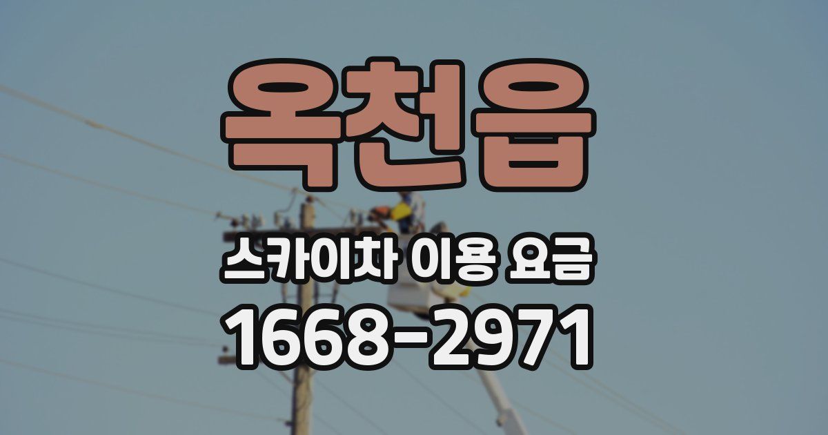 옥천읍 스카이차 이용 요금