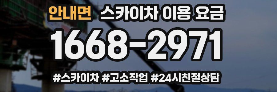 안내면 스카이차 이용 요금