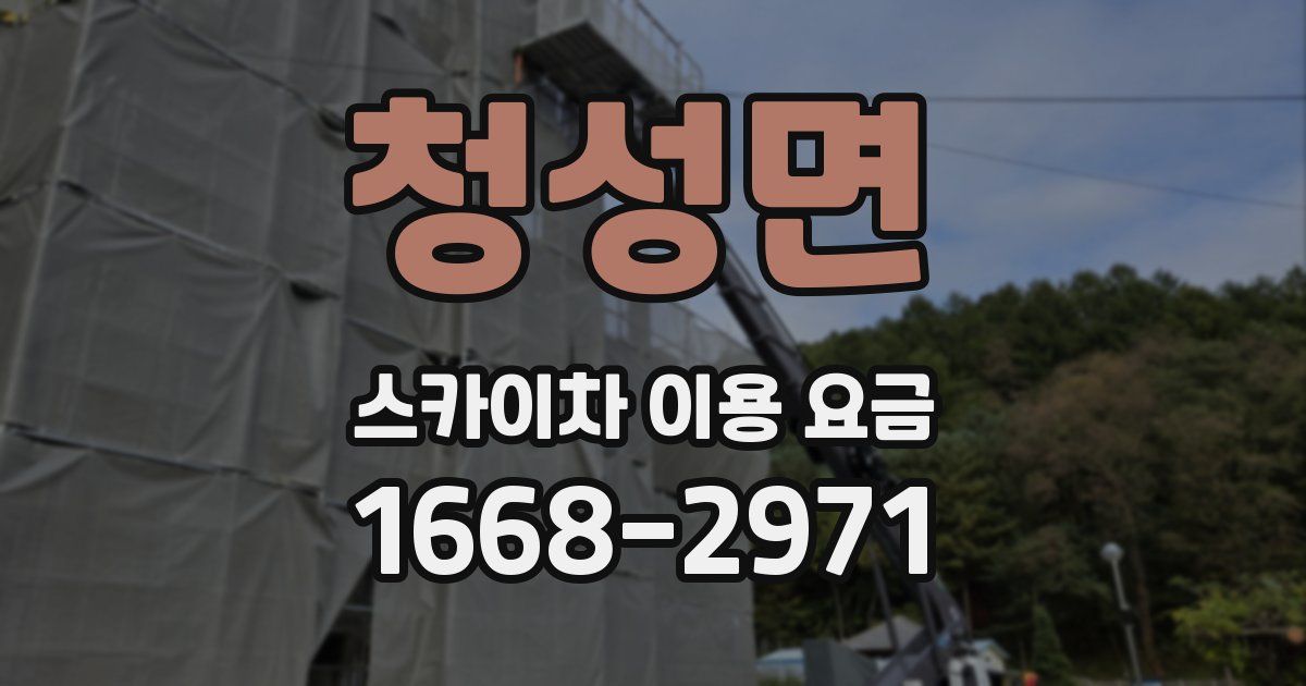 청성면 스카이차 이용 요금