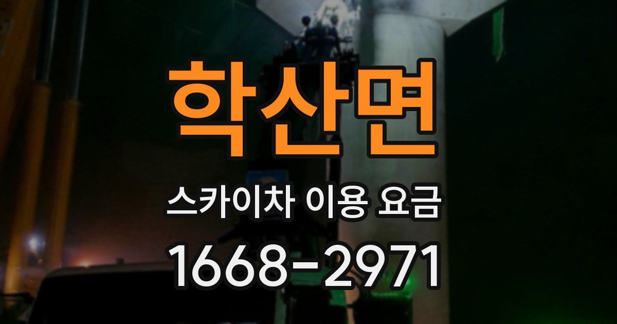학산면 스카이차 이용 요금