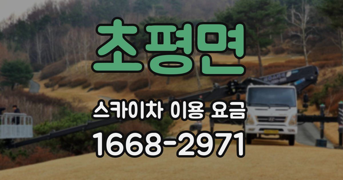 초평면 스카이차 이용 요금