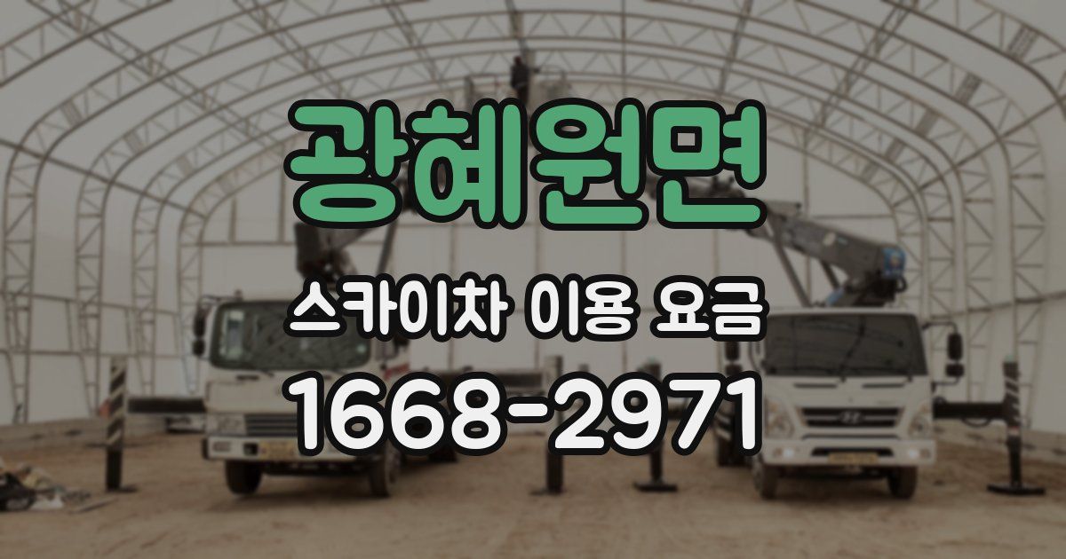 광혜원면 스카이차 이용 요금